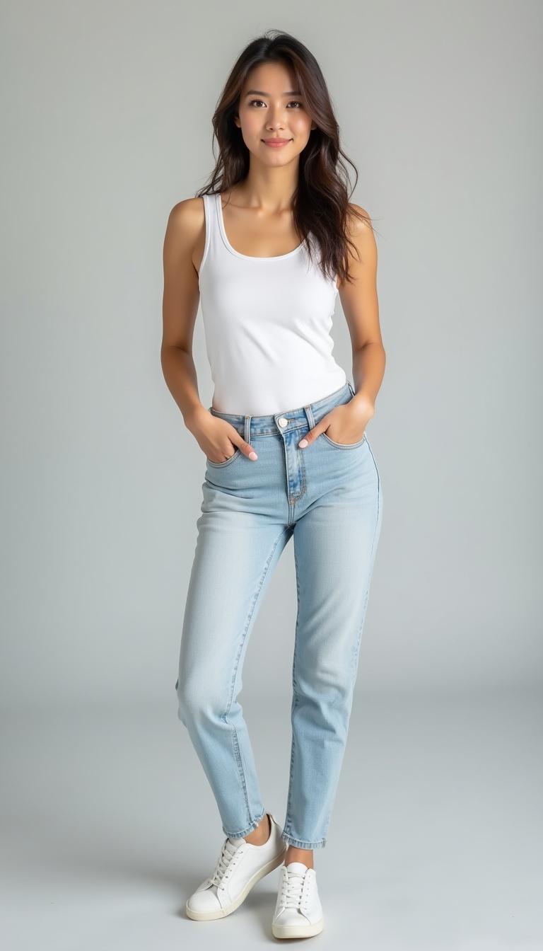 Reference: Asian model — What you upload (full body)